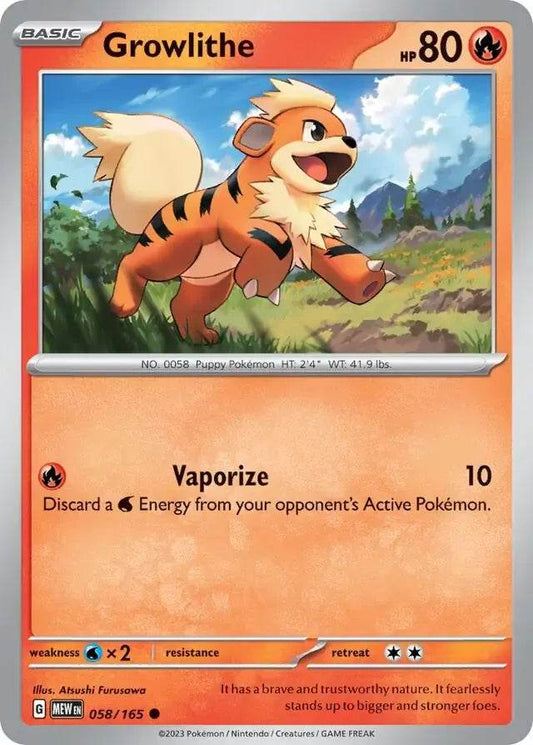 Growlithe 58/165 Common - MissingNo.