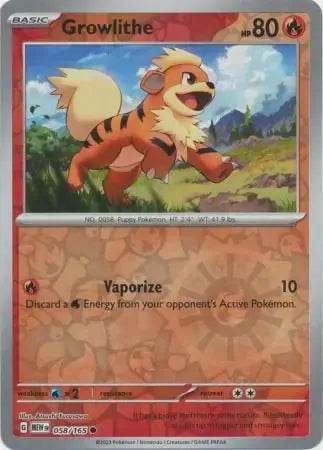 Growlithe 58/165 Reverse Common - MissingNo.