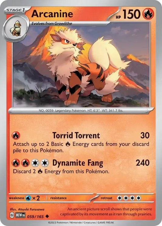 Arcanine 59/165 Uncommon - MissingNo.