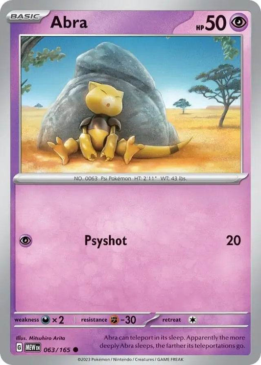 Abra 63/165 Common - MissingNo.