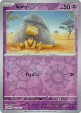 Abra 63/165 Reverse Common - MissingNo.