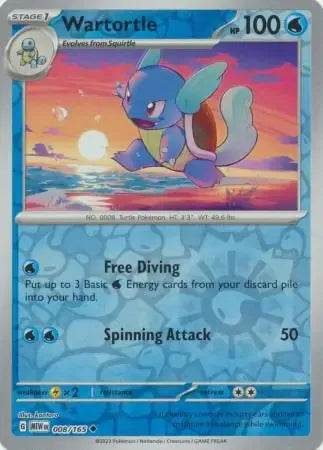 Wartortle 8/165 Reverse Uncommon - MissingNo.