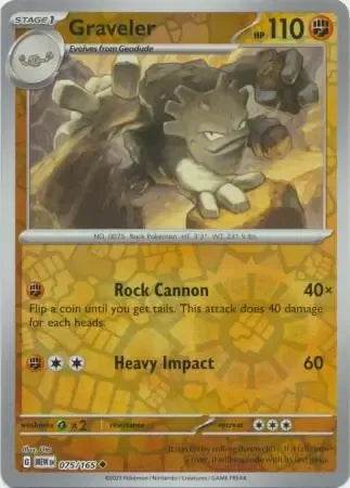 Graveler 75/165 Reverse Uncommon - MissingNo.