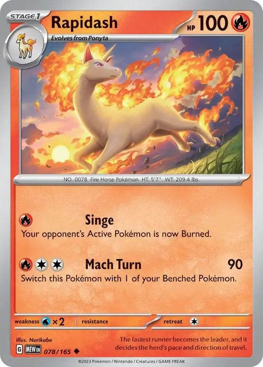 Rapidash 78/165 Uncommon - MissingNo.