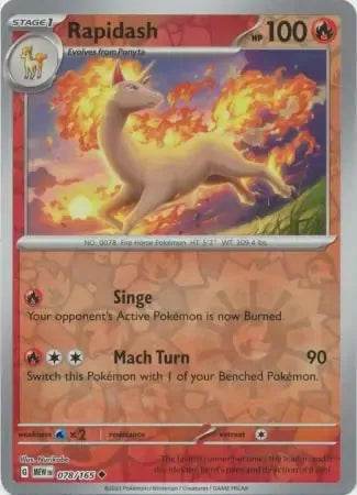 Rapidash 78/165 Reverse Uncommon - MissingNo.