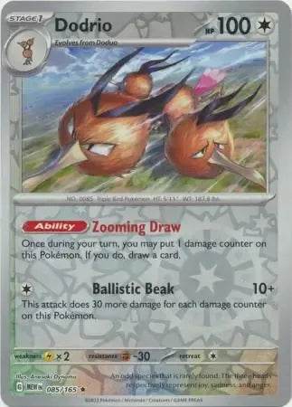 Dodrio 85/165 Reverse Rare - MissingNo.