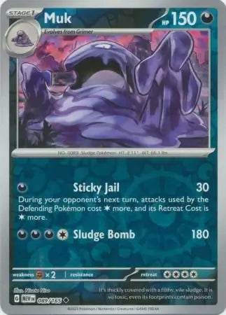 Muk 89/165 Reverse Uncommon - MissingNo.