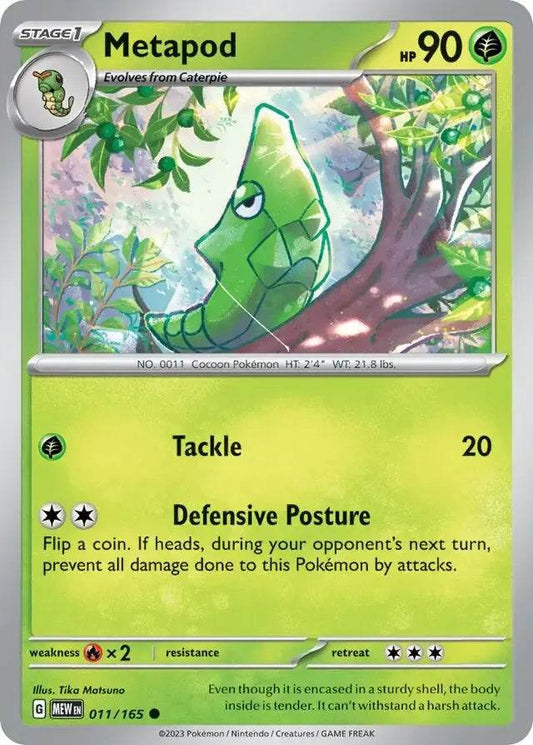 Metapod 11/165 Common - MissingNo.