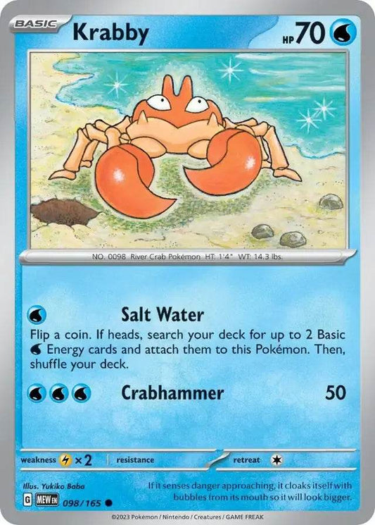 Krabby 98/165 Common - MissingNo.