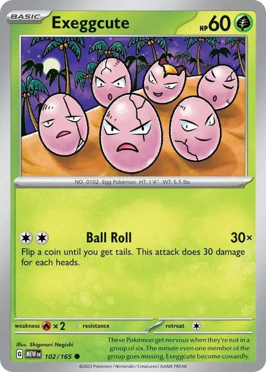 Exeggcute 102/165 Common - MissingNo.