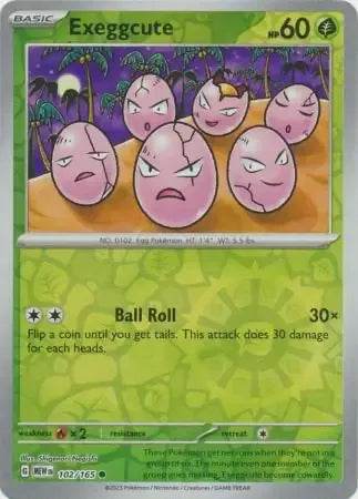 Exeggcute 102/165 Reverse Common - MissingNo.
