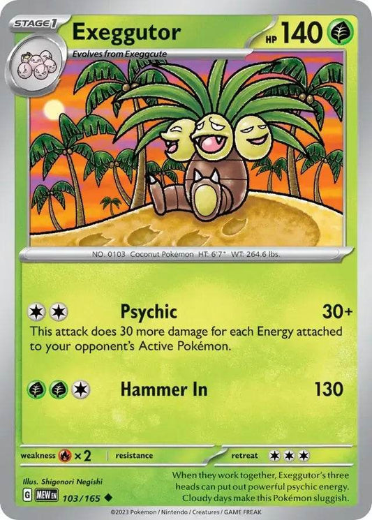 Exeggutor 103/165 Uncommon - MissingNo.