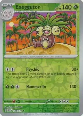 Exeggutor 103/165 Reverse Uncommon - MissingNo.