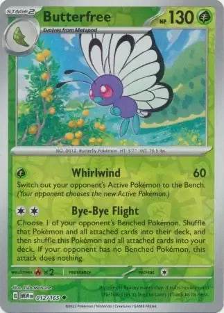 Butterfree 12/165 Reverse Uncommon - MissingNo.