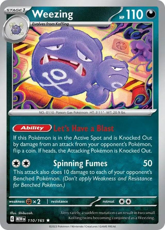 Weezing 110/165 Holo Rare - MissingNo.