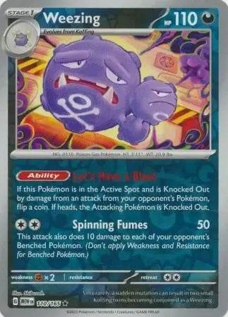 Weezing 110/165 Reverse Rare - MissingNo.