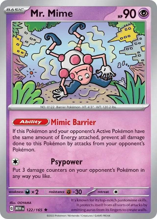 Mr. Mime 122/165 Holo Rare - MissingNo.