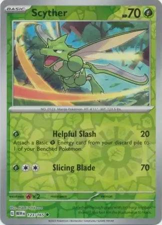 Scyther 123/165 Reverse Uncommon - MissingNo.