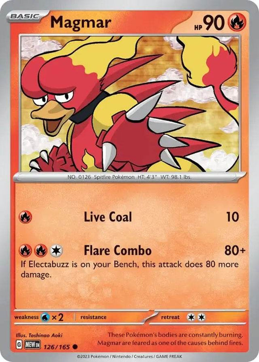 Magmar 126/165 Common - MissingNo.