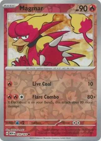 Magmar 126/165 Reverse Common - MissingNo.