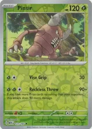 Pinsir 127/165 Reverse Uncommon - MissingNo.
