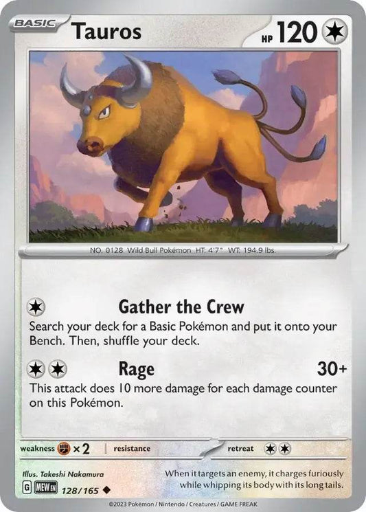 Tauros 128/165 Uncommon - MissingNo.