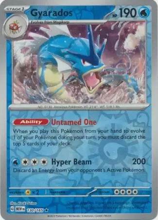 Gyarados 130/165 Reverse Rare - MissingNo.