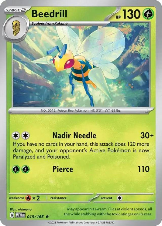 Beedrill 15/165 Holo Rare - MissingNo.