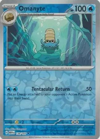 Omanyte 138/165 Reverse Uncommon - MissingNo.