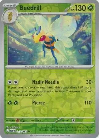 Beedrill 15/165 Reverse Rare - MissingNo.