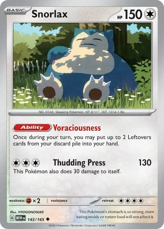 Snorlax 143/165 Uncommon - MissingNo.