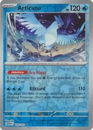 Articuno 144/165 Reverse Rare - MissingNo.
