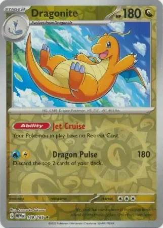 Dragonite 149/165 Reverse Rare - MissingNo.