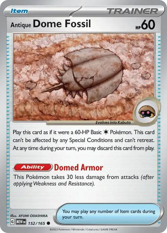 Antique Dome Fossil 152/165 Common - MissingNo.
