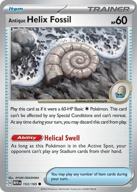 Antique Helix Fossil 153/165 Common - MissingNo.