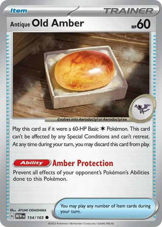 Antique Old Amber 154/165 Common - MissingNo.