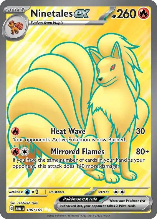 Ninetales ex 186/165 Ultra Rare ex - MissingNo.