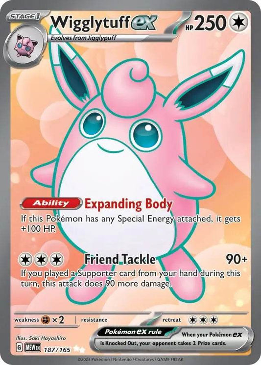 Wigglytuff ex 187/165 Ultra Rare ex - MissingNo.