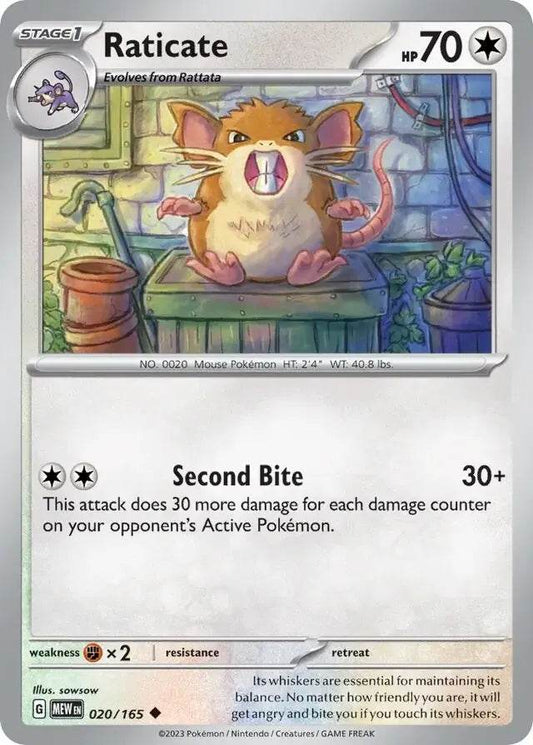Raticate 20/165 Uncommon - MissingNo.