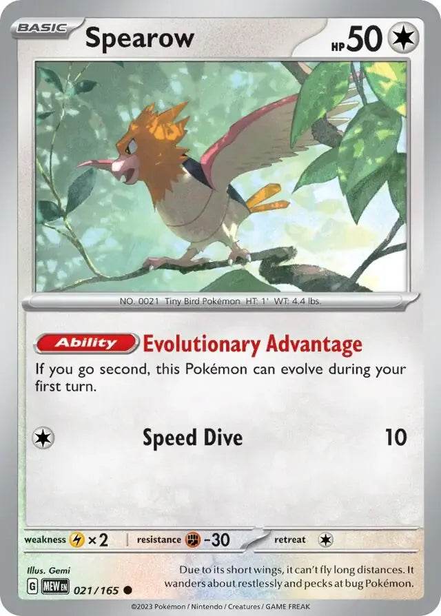 Spearow 21/165 Common - MissingNo.