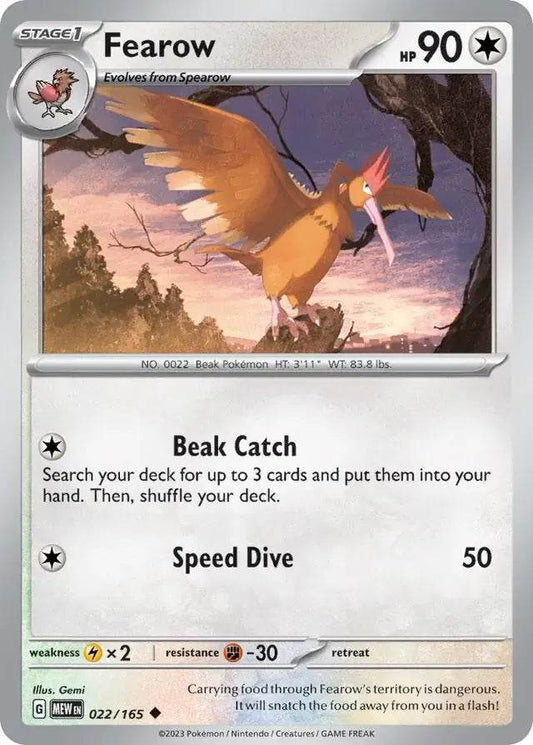 Fearow 22/165 Uncommon - MissingNo.