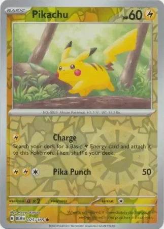 Pikachu 25/165 Reverse Common - MissingNo.