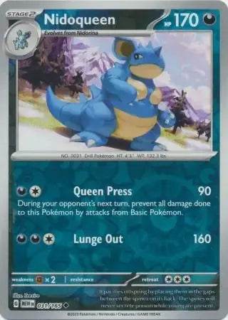 Nidoqueen 31/165 Reverse Uncommon - MissingNo.
