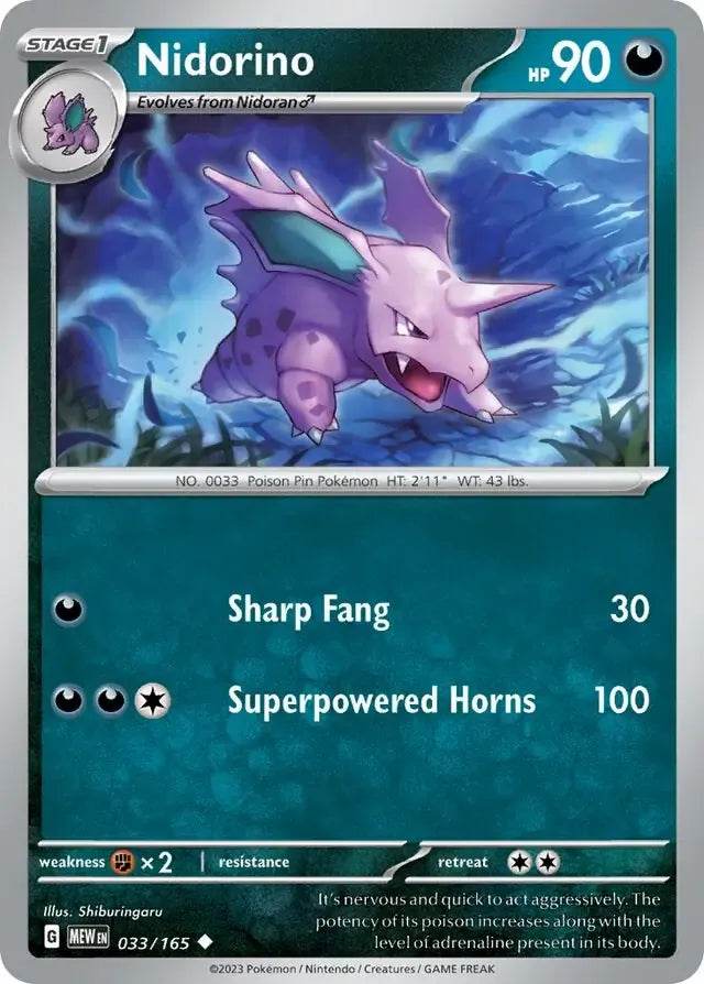 Nidorino 33/165 Uncommon - MissingNo.
