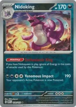 Nidoking 34/165 Reverse Rare - MissingNo.