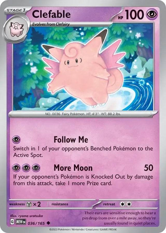 Clefable 36/165 Uncommon - MissingNo.
