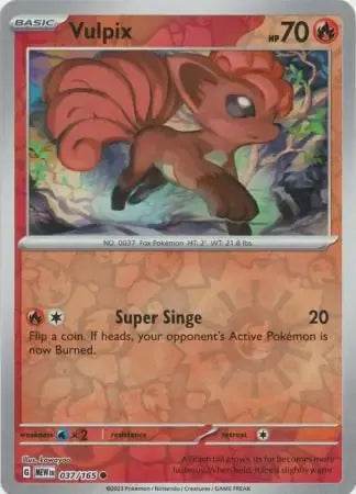 Vulpix 37/165 Reverse Common - MissingNo.