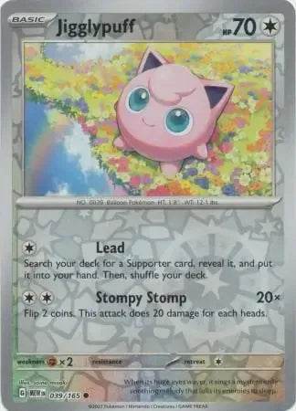 Jigglypuff 39/165 Reverse Common - MissingNo.