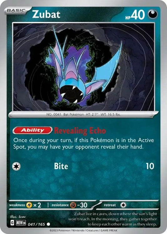 Zubat 41/165 Common - MissingNo.