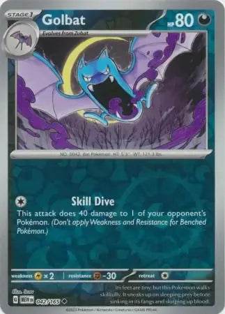 Golbat 42/165 Reverse Uncommon - MissingNo.